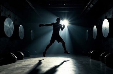 Dynamic Shadow Boxing Workout Scene