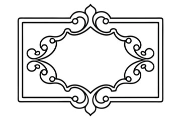 vintage frame with floral ornament