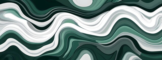Vector green background with white lines and shapes
