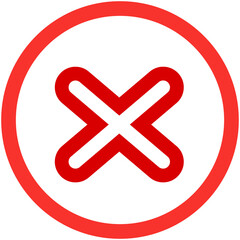 Red Cross Mark icon

