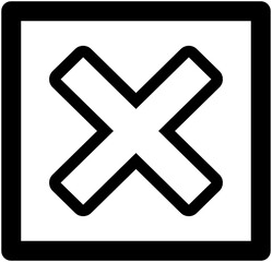 Red Cross Mark icon
