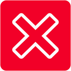 Fototapeta premium Cross Mark icon 