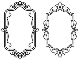 set of ornate frames