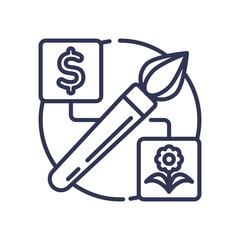 Art meets commerce; creativity as a valuable asset.