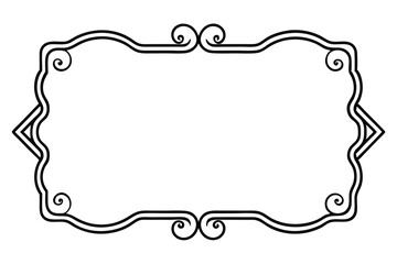 vintage frame with floral ornament