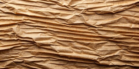 Crumpled Brown Paper Texture Background for Creative Projects