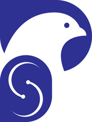 Bird logo icon vector
