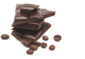Chocolate and coffee beans.