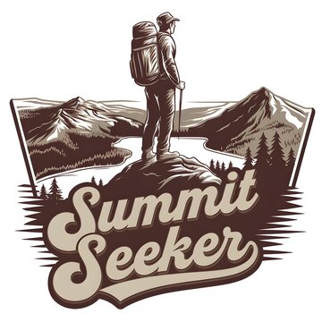 summit seekar moutain hiking adventure t-shirt