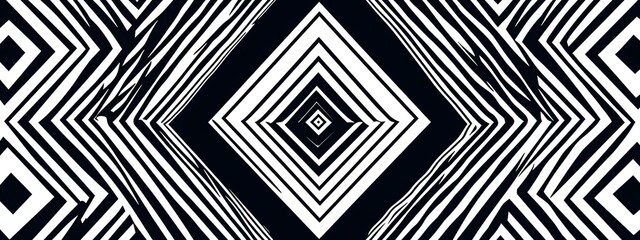 A white diamond with an optical illusion pattern inside
