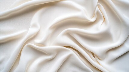 Fototapeta premium Elegant Cream Fabric Texture With Soft Drape