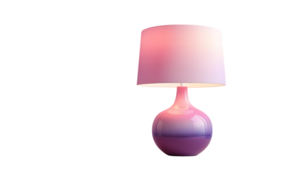 3D minimalist lamp with a soft gradient in shades of pink and purple png