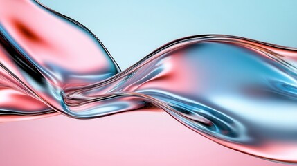Naklejka premium Colorful fluid abstract design featuring smooth waves.