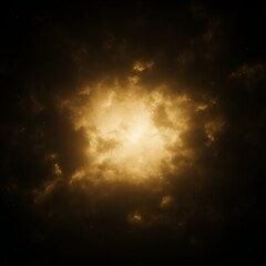 Obraz premium Celestial Radiance An Ethereal Burst of Light Through Darkening Clouds Mysterious Heavenly Sphere Scenery