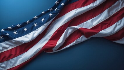 American flag backdrop