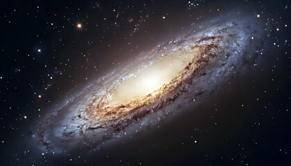 Naklejka premium Realistic galaxy background