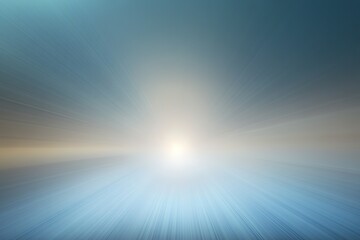 Fototapeta premium Sunrise horizon with zoom blur effect and blue tones