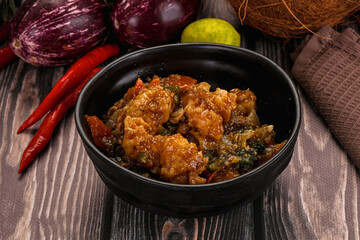 Prawn with vegetables and oyster sauce