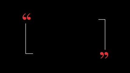 Quote bubble revealing. Colorful Speech frame motion background isolated in black, 4K