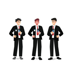 businessman doing press