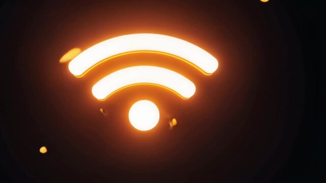 Wi-Fi Symbol 3D Animation