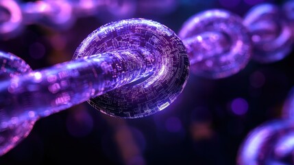 Futuristic Blockchain Network Concept Visualization