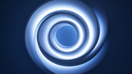 Blue Spiral Pattern on Dark Background