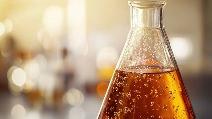 Tiny Bubbles Forming in a Laboratory Flask