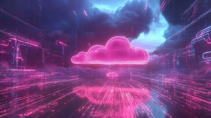 Futuristic Cloud Computing Visualization Inspired by Tech