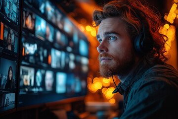 Photograph of a virtual collaboration session with a diverse team engaged in a video call, featuring clear screens, natural lighting, and a professional yet comfortable remote work setting
