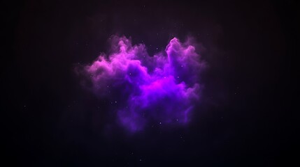 Cosmic Nebula Cloud of Purple Hues in a Starry Night Sky Mysterious Deep Space Backdrop