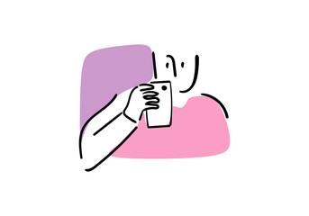 a person using a smartphone, engaged in gaming and social media.