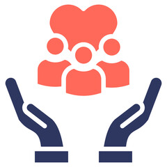 Social Responsibility glyph color icon