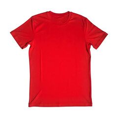 plain red T-shirt isolated on transparent background
