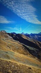 mountain landscape with blue sky