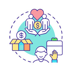 charity organization icon, charity organization vector illustration-simple illustration of charity organization, perfect for charity organization logos and icons