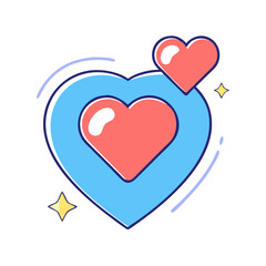 heart icon, heart vector illustration-simple illustration of heart, perfect for heart logos and icons