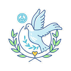 peace dove icon, peace dove vector illustration-simple illustration of peace dove, perfect for peace dove logos and icons