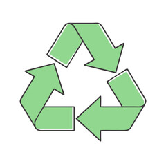 Obraz premium recycling symbol icon, recycling symbol vector illustration-simple illustration of recycling symbol, perfect for recycling symbol logos and icons
