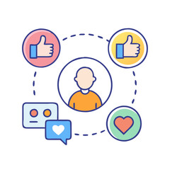 social media icon, social media vector illustration-simple illustration of social media, perfect for social media logos and icons