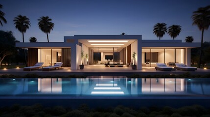 Luxurious Minimalist Villa with Breathtaking Ocean Vistas and Open Spaces for a Serene and Rejuvenating Vacation Retreat
