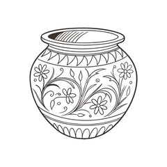 flower pot vector