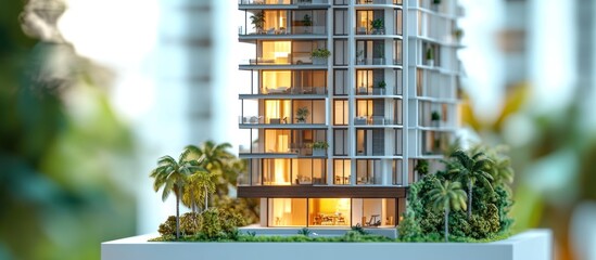 Luxury Coastal High-Rise Architectural Model