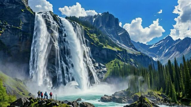mountain lake in the alps