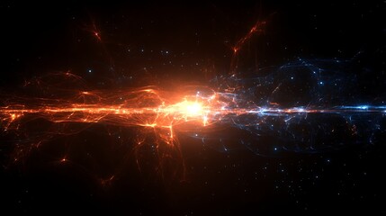 Dueling Electromagnetic Plasma Fields Colliding Energetically in a Cosmic Dance of Opposites and Light