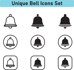 Notification bell icon. Incoming inbox message. Ringing bells. Alarm symbol and smartphone application alert. Social media element - stock vector.
