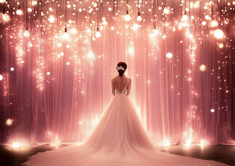 dancing girl in a red dress