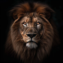 Naklejka premium cabecilla de un safari con espada afilada