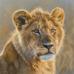 Obraz premium the lion leader of a safari