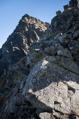 Mountain landscape of the High Tatras, Poland, Orla Perć.
